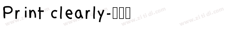 Print clearly字体转换